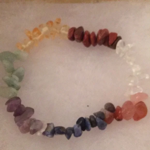Multicolor Gemstone Chakra Bracelet - Picture 6 of 7